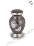 Messing mini urn met vlinder