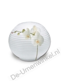 Mini urn porselein bolvorm bloemen / orchidee