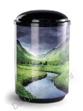 Airbrush urne Alpen landschap