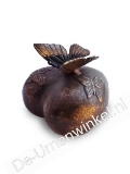 Bronzen mini urn met vlinder