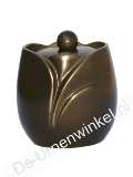 Bronzen mini urn / antiek bruin