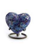 Mini urn cloisonne hart / blauw