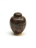 Mini urn cloisonne bruin