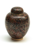 Mini urn cloisonne bruin