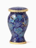 Mini urn cloisonne / blauw vlinders