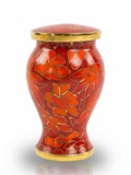 Keepsake cloisonne / rood bladmotief