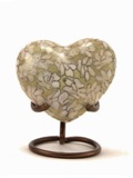 Mini urn cloisonne hart creme beige