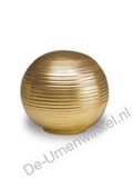 Mini urn porselein bolvorm goudkleur