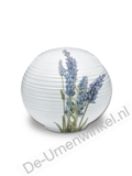 Mini urn porselein bolvorm / lavendel