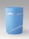 Zee urn blauw met golven motief