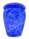 Glazen urn kobalt blauw