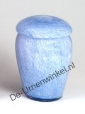 Glazen urn licht blauw