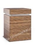 Houten urn van Zebrano hout