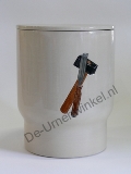 Keramiek urn met decoratie