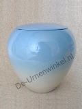 Keramiek urn blauw /wit