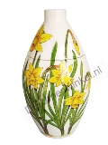 Handbeschilderde keramiek urn Narcissen