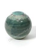 Keramische Art urn groen tinten