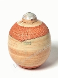 Keramische Art urn oranje creme