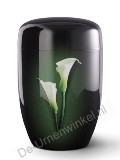 Design urn zwart met aronskelk