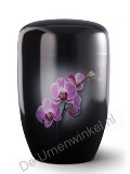Design urn zwart met orchidee