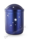 Design urn staal blauw met sterren