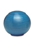 Porseleinen urn bolvorm blauw