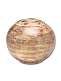 Porseleinen urn bolvorm beige bruin