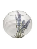 Porselein urn bolvorm Lavendel